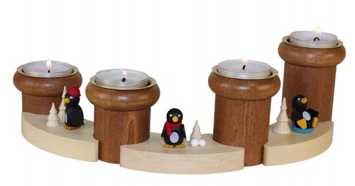 Adventsleuchter pinguine tlg - adventsleuchter, 7-tlg
