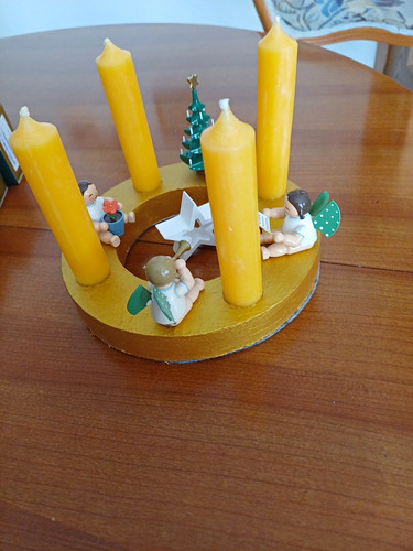 Adventsleuchter holz rund - holz,