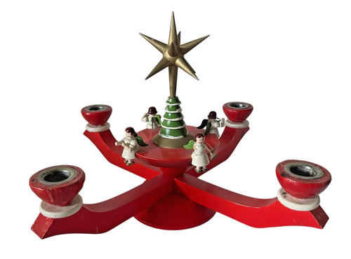 Vintage adventsleuchter mit - adventsleuchter,