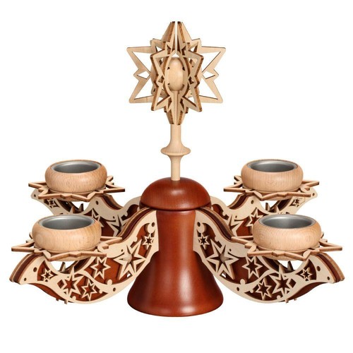 Adventsleuchter braun mit - , 4